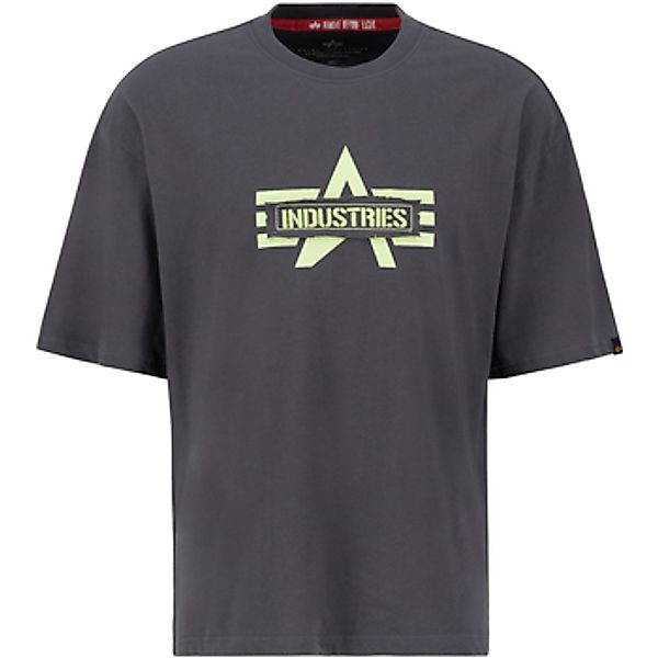 Alpha Industries  T-Shirt Logo Edge T-Shirt - vintage grey günstig online kaufen