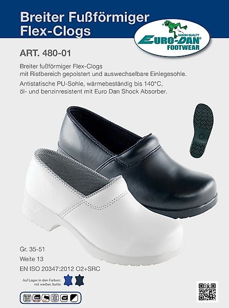 Euro-Dan 480-01 FLEX Clog geschlossen Weite günstig online kaufen