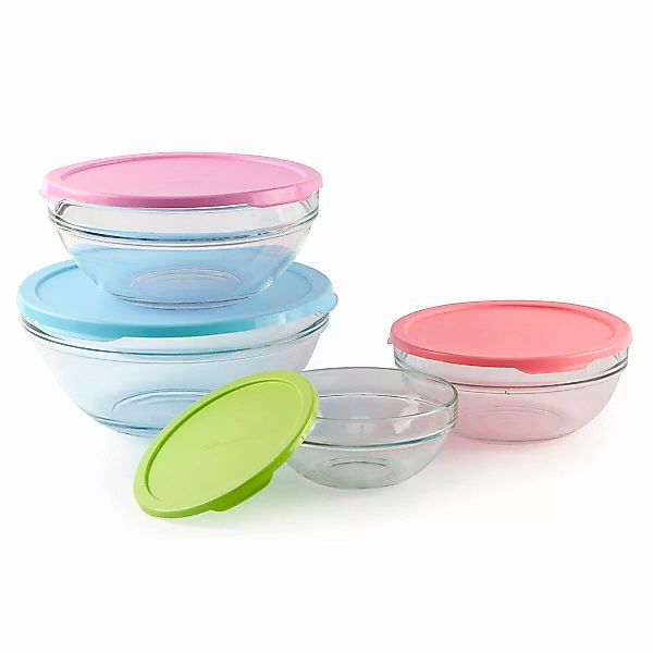 Lunchbox-set Mit Deckel 4 Stücke Glas günstig online kaufen