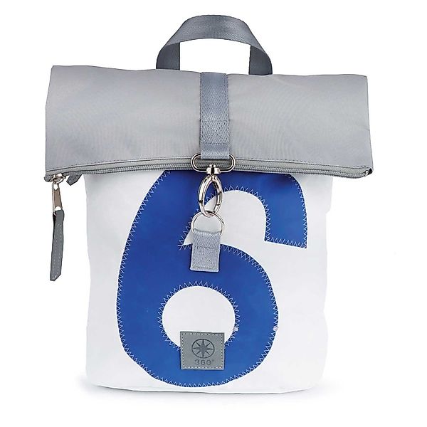 360Grad Freizeittasche Rucksack Möwe Segeltuch weiß-grau günstig online kaufen
