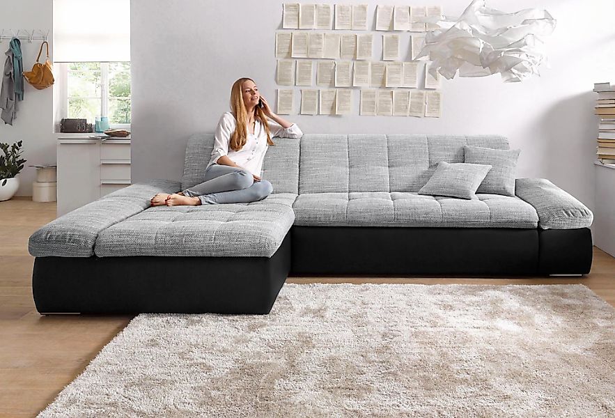 DOMO collection Ecksofa "Moric, L-Form, XXL-Sofa - Breite 300cm", wahlweise günstig online kaufen