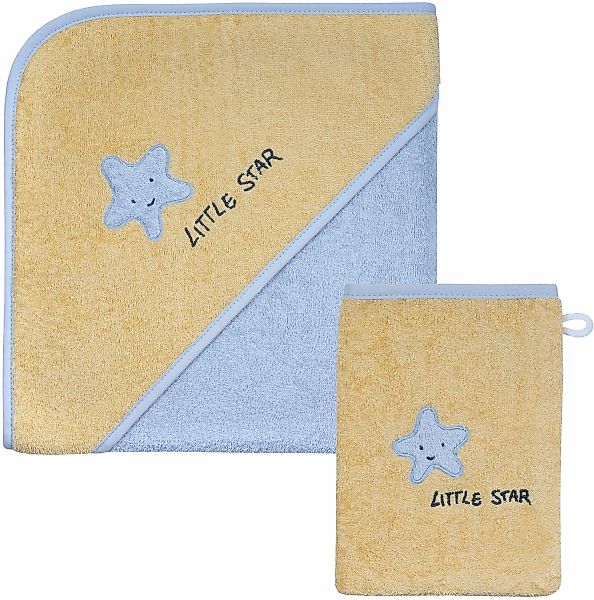 Wörner Handtuch Set »Little Star Kapuzenbadetuch 100/100 mit Waschhandschuh günstig online kaufen