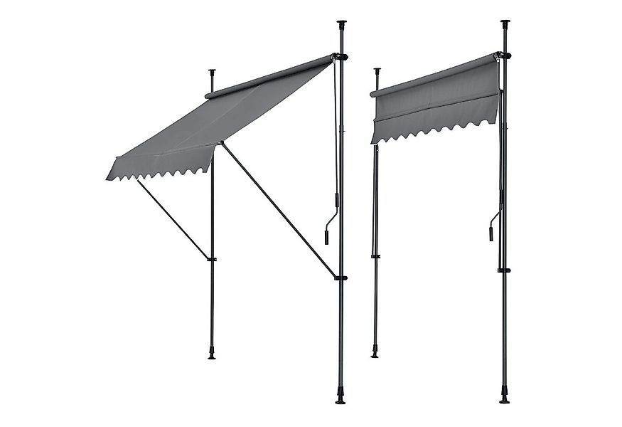 pro.tec Klemmmarkise »Stem« ohne Bohren Stahlgestell 150x120x220-309 cm Mit günstig online kaufen