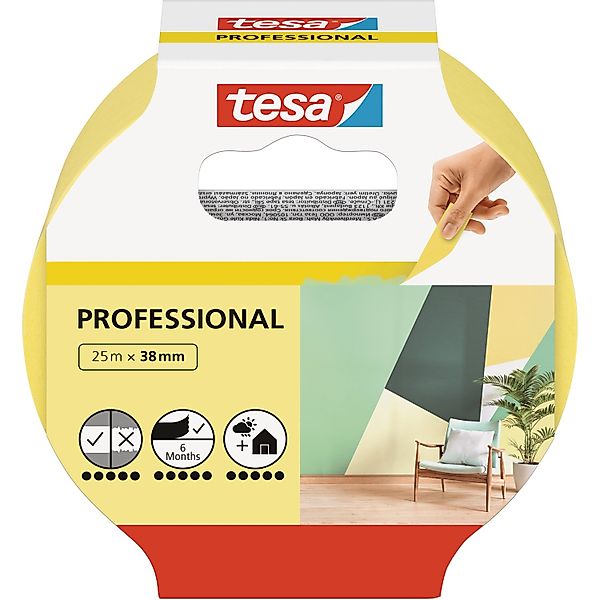 tesa Kreppband PROFESSIONAL Malerband (Packung, 1-St) günstig online kaufen