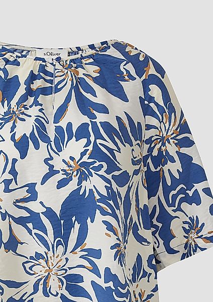s.Oliver Kurzarmbluse Strukturierte Bluse aus Viskosemix günstig online kaufen