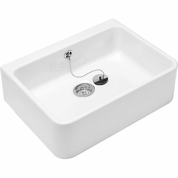 Villeroy & Boch Spülbecken O.Novo 49,5 cm Alpinweiß mit Überlauf CeramicPlu günstig online kaufen