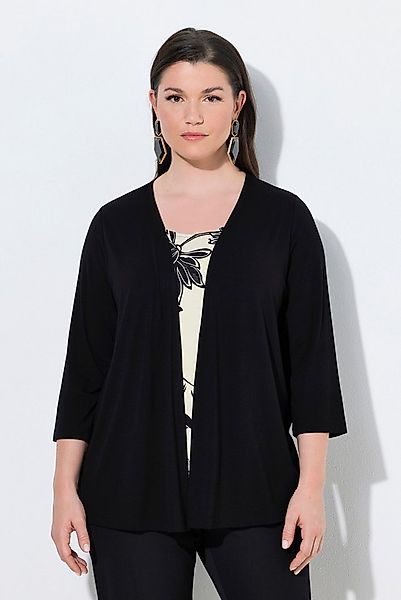 Ulla Popken T-Shirt 2-in-1-Shirt Blüten Classic Rundhals 3/4-Arm günstig online kaufen