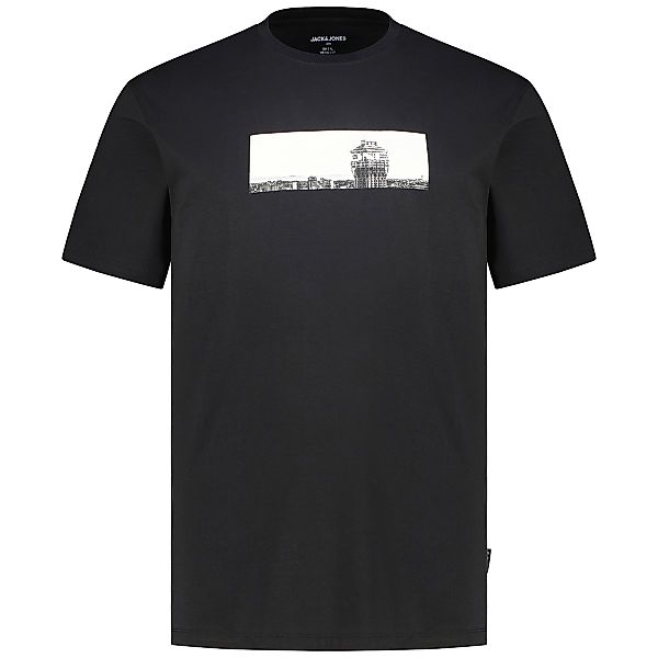 Jack&Jones T-Shirt mit Foto-Print Farbe schwarz Größe: 4XL günstig online kaufen