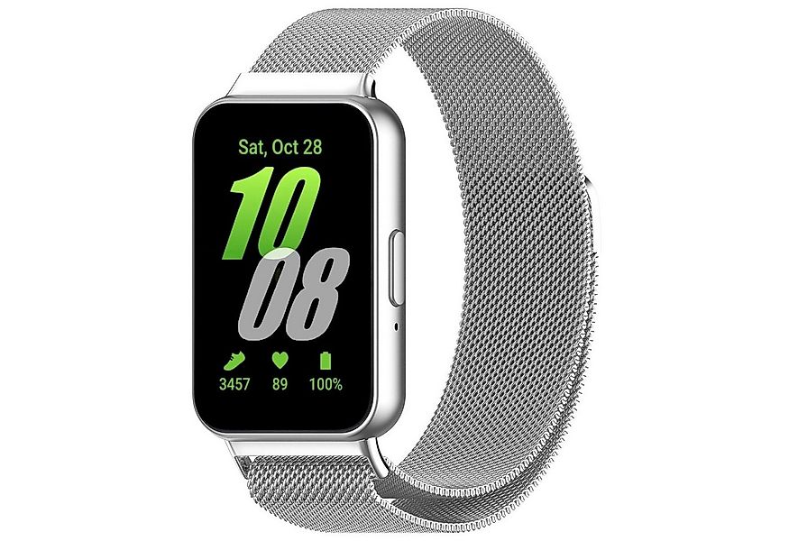 Wigento Smartwatch-Armband Für Samsung Galaxy Fit 3 Metall Stahl Mesh Armba günstig online kaufen