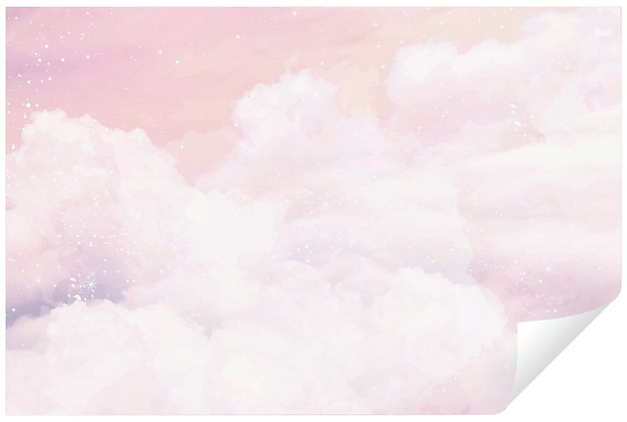 Wallarena Fototapete Kinderzimmer Mädchen Himmel Wolken Rose Vlies Tapete V günstig online kaufen