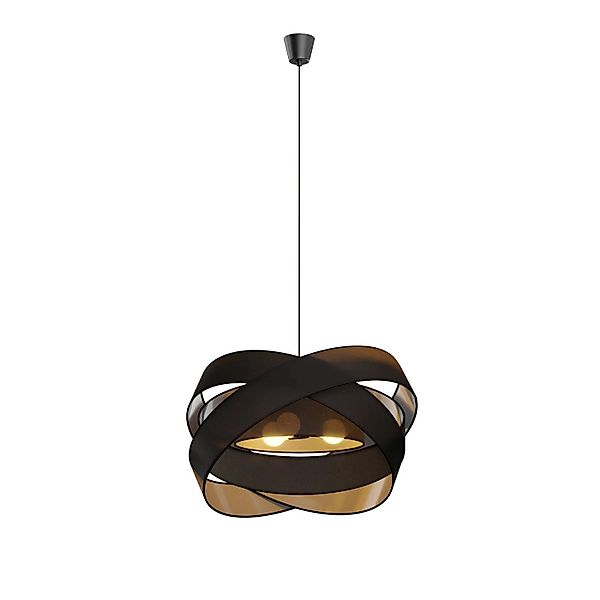 Lindby Pendelleuchte Simaria 9639172 Modern in Schwarz aus Textil 3-flammig günstig online kaufen
