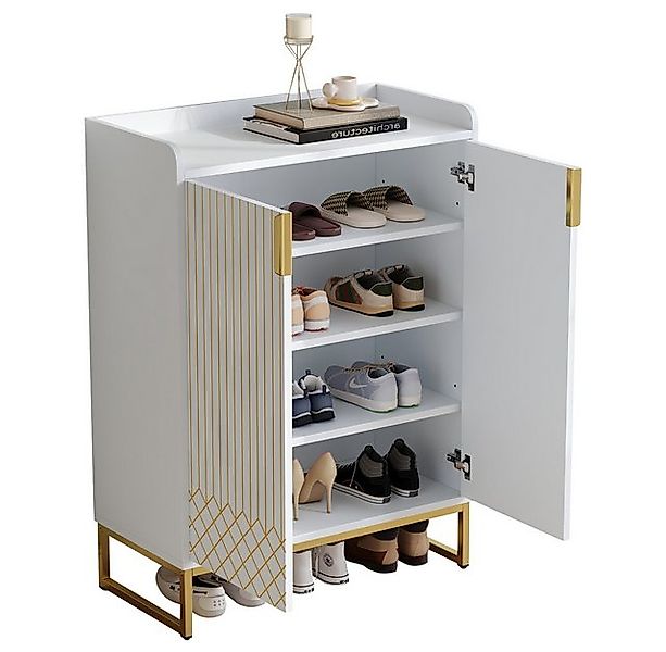BlingBin Schuhschrank Moderner Schuhschrank mit Goldenen Metallbeinen, Schu günstig online kaufen