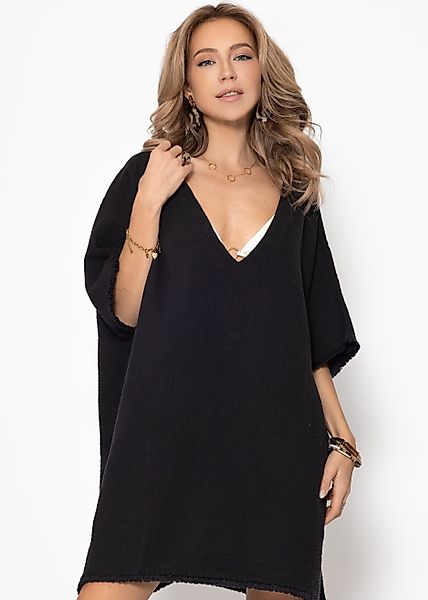 SASSYCLASSY Tunika Oversize Musselin Tunika Damen günstig online kaufen