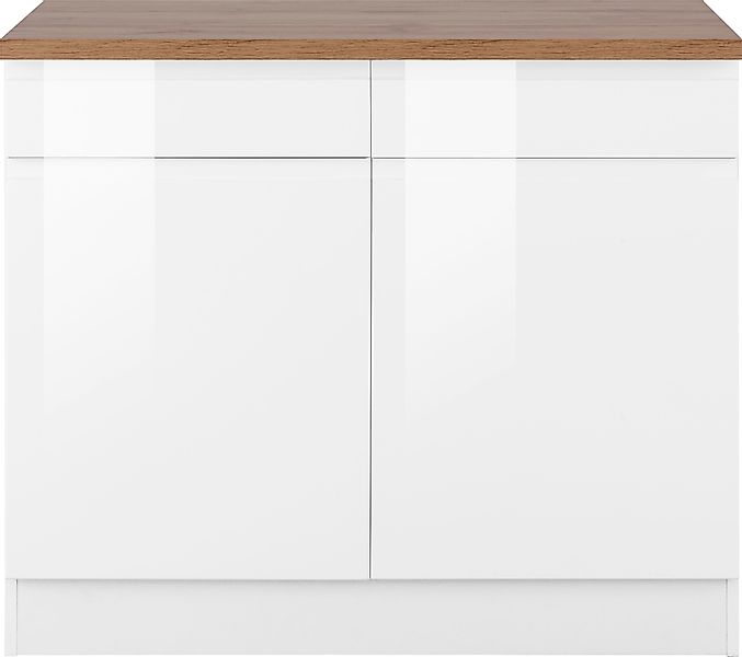 KOCHSTATION Unterschrank "KS-Virginia", 100 cm breit, mit 2 Türen und 2 Sch günstig online kaufen