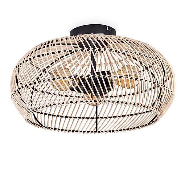 hofstein Deckenleuchte moderne Deckenlampe aus Metall/Bambus günstig online kaufen