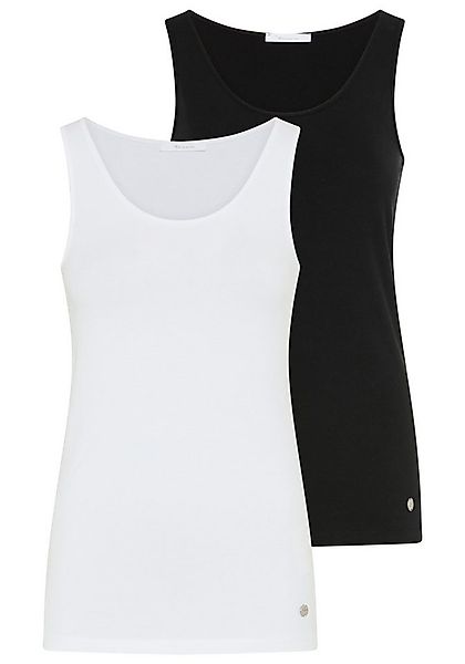 Tamaris Tanktop (2er-Pack) figurbetonte Passform, unifarben, hüftbedeckende günstig online kaufen