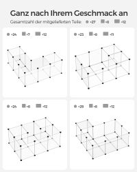 SONGMICS Kleintierkäfig, L-XXL, Freigehege, mit Bodenplatten, günstig online kaufen