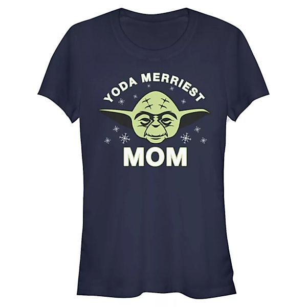 Star Wars - Yoda Merriest Mom - Weihnachten - Frauen T-Shirt günstig online kaufen