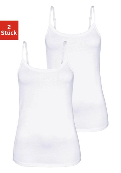 Vivance Spaghettitop "mit verstellbaren Trägern" 2er-Pack, aus elastischer günstig online kaufen