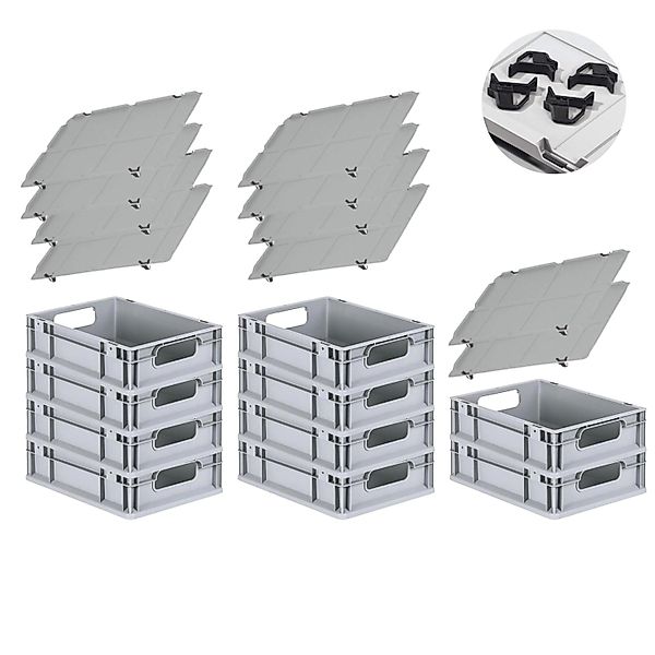 PROREGAL® Stapelbox SparSet Eurobox NextGen Economy Auflagedeckel/geschloss günstig online kaufen