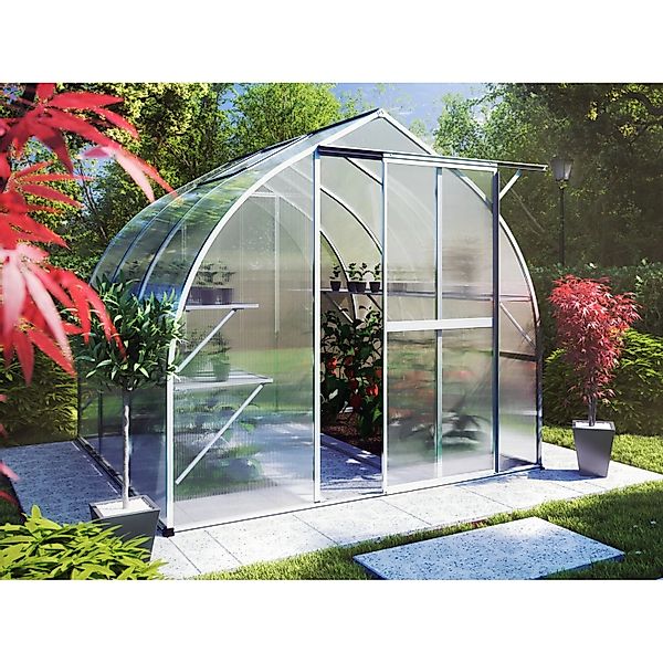 KGT Gewächshaus Alu blank 5,15 m² günstig online kaufen