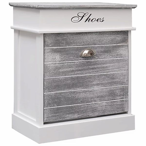 Schuhschrank Grau 50 X 28 X 58 Cm Paulownia Holz günstig online kaufen