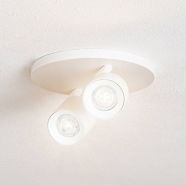 Arcchio Strahler Brinja, weiß, rund, Ø 7 cm, 2-flammig, GU10 günstig online kaufen