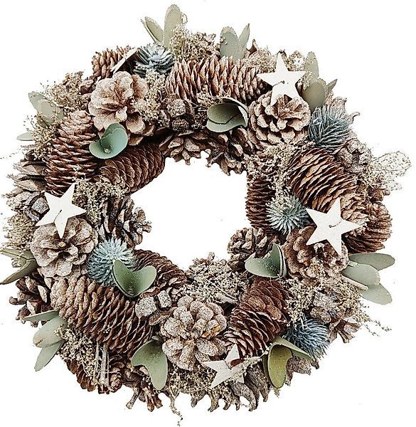 Trend Line Dekofigur TrendLine Deko Holz Kranz Weihnachten Ø 30 x 8 cm günstig online kaufen