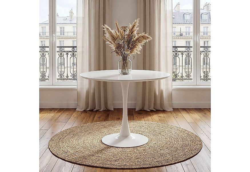 IDIMEX Esstisch LOIRE, Runder Esszimmertisch 80 cm mit Tulpenfuß und MDF-Pl günstig online kaufen