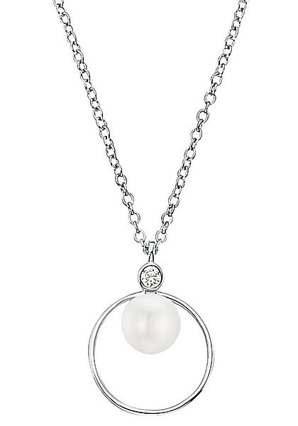 s.Oliver Kette mit Anhänger, mit Zirkonia (synth) - mit Süßwasserzuchtperle günstig online kaufen