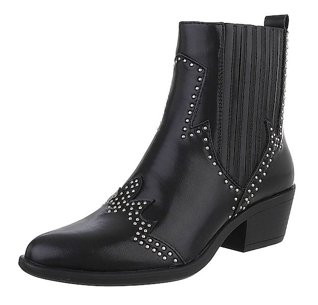 Ital-Design Eleganter Ankle-Boot mit dekorativen Details und mittelhohem Ab günstig online kaufen