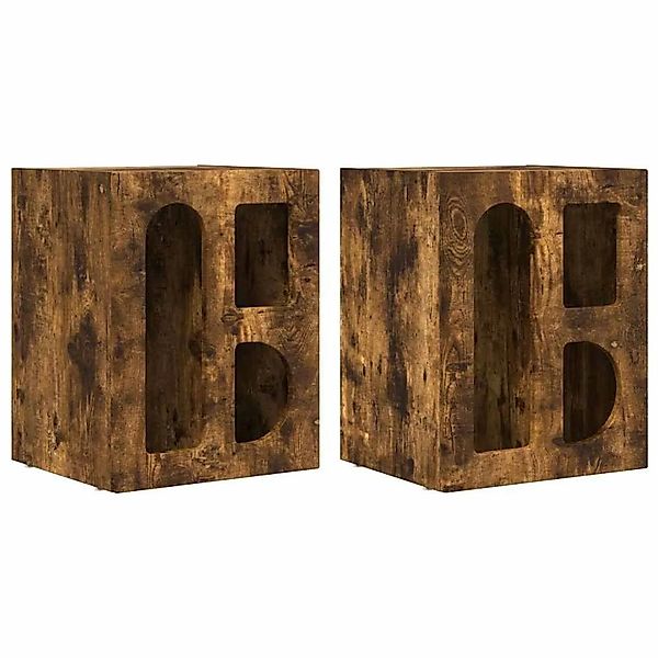 vidaXL Nachttisch 2 Stk Geräucherte Eiche 40 x 35 x 50 cm 891255 günstig online kaufen