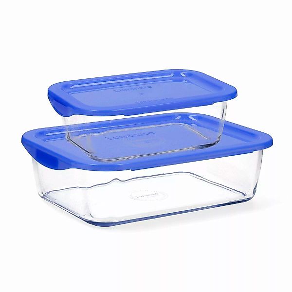 Lunchbox-set Luminarc Keep'n Blue Ice 2 Stücke Glas günstig online kaufen