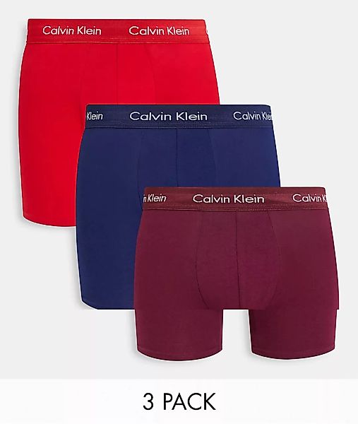 Calvin Klein – Boxershorts aus elastischer Baumwolle im 3er-Pack-Mehrfarbig günstig online kaufen