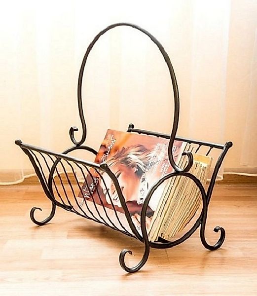 DanDiBo Zeitungsständer Zeitungskorb aus Metall H-52 cm Zeitungshalter Beis günstig online kaufen