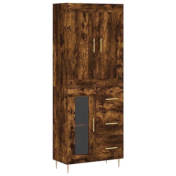vidaXL Highboard Räuchereiche 69,5x34x180 cm Holzwerkstoff 3199934 günstig online kaufen