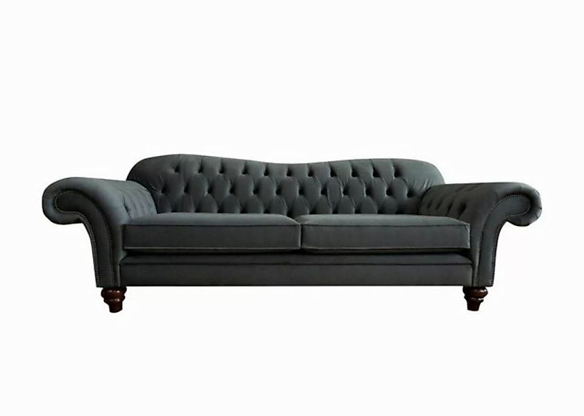 Xlmoebel Sofa Neues graues Chesterfield-Polstersofa für 4 Personen in Überg günstig online kaufen