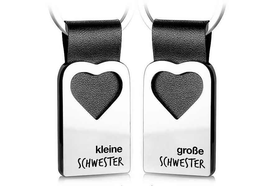 FABACH Schlüsselanhänger Leder mit Herz und Gravur - Glücksbringer Geschenk günstig online kaufen