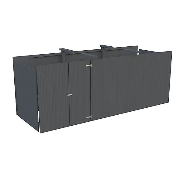 Palmako Geräteraum für Carport 555 x 732 cm Lackiert Dunkelgrau FSC® günstig online kaufen