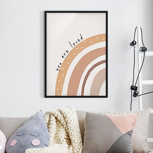 Bild mit Rahmen Boho Regenbogen - You are loved günstig online kaufen