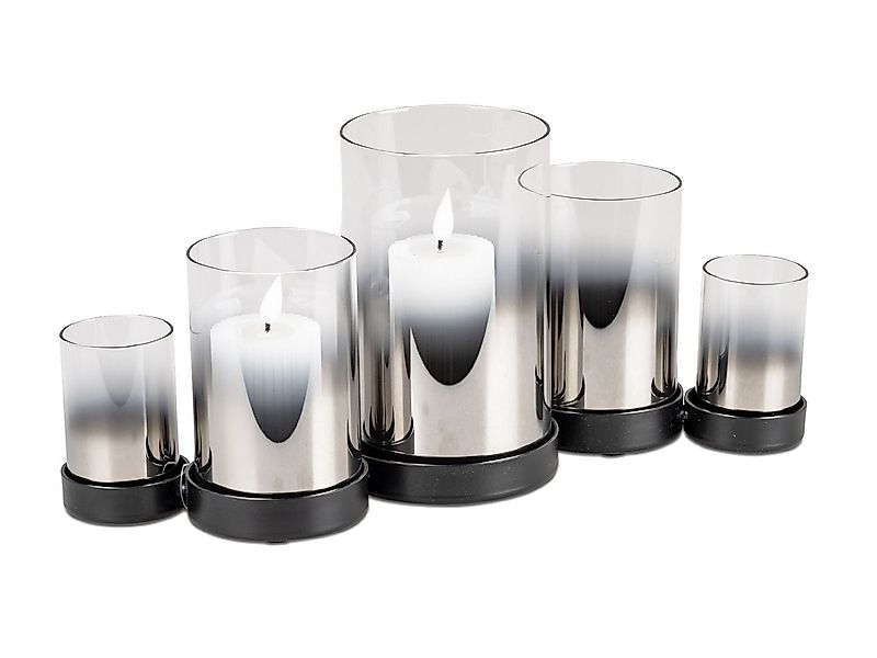 formano Kerzenhalter Rauchglas, Farbe: Schwarz, Motiv: Rauchglas günstig online kaufen