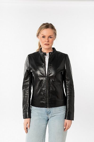 Mauritius Lederjacke MWMair mit Stehkragen & Drucker, Slim Fit günstig online kaufen