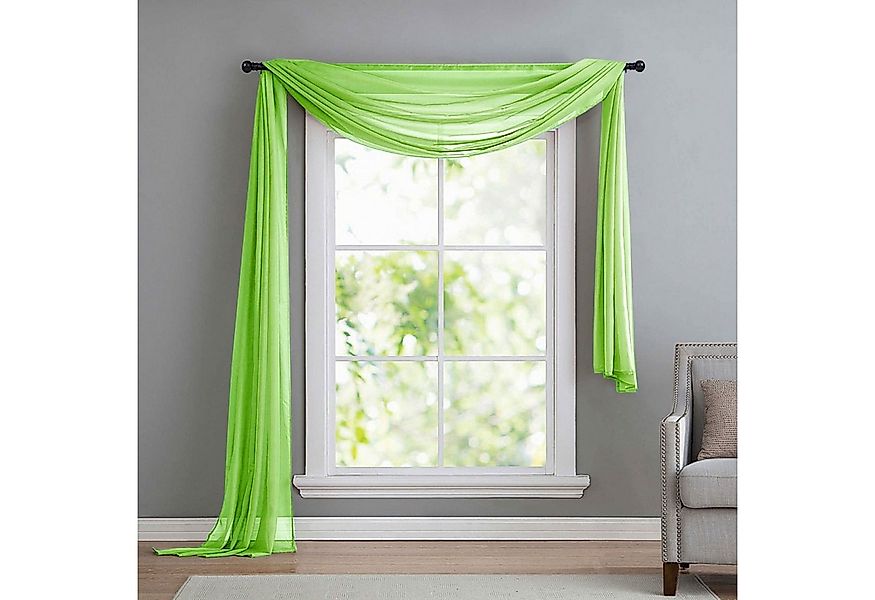 Gardinenbox Freihanddeko (1 St), ohne, transparent, Voile, Uni Volant Trans günstig online kaufen