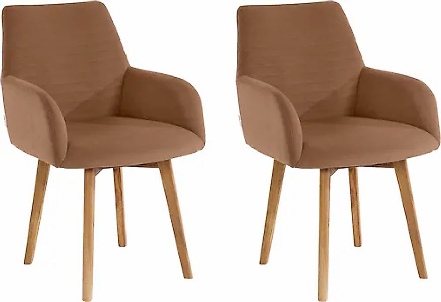 OTTO products Armlehnstuhl »Alessja« (Set) 2 Stk.Bezug aus Microfaser, Gest günstig online kaufen