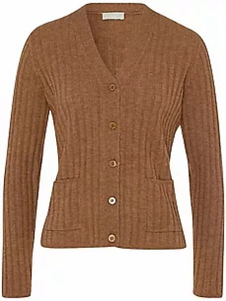 Strickjacke aus Schurwolle und Kaschmir include braun günstig online kaufen