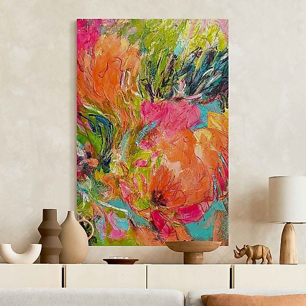 Bilderdepot24 Leinwandbild Akustikbild Abstrakt Modern Blumen günstig online kaufen