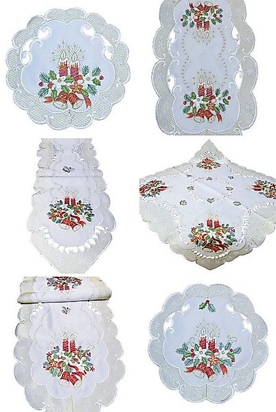 Westernlifestyle Tischdecke Creme Gold farbene Weihnachtsdecke Tischläufer günstig online kaufen