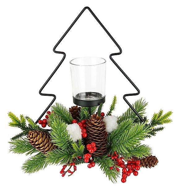 I.GE.A. Teelichthalter Dekofigur Metall-Tannenbaum mit Glaseinsatz (1 St), günstig online kaufen