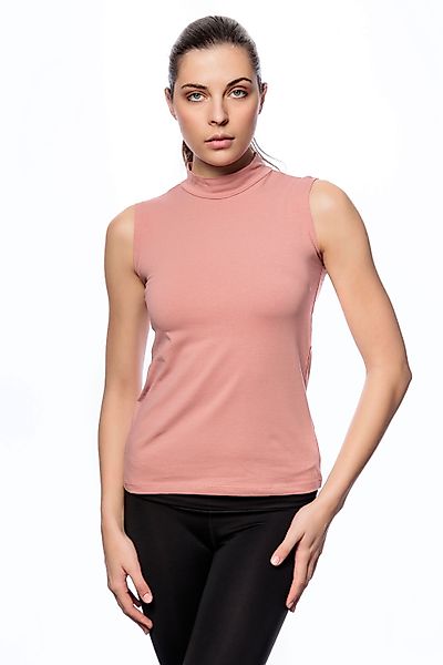 Evoni T-Shirt Basic Shirt ärmellos Halbkragen günstig online kaufen