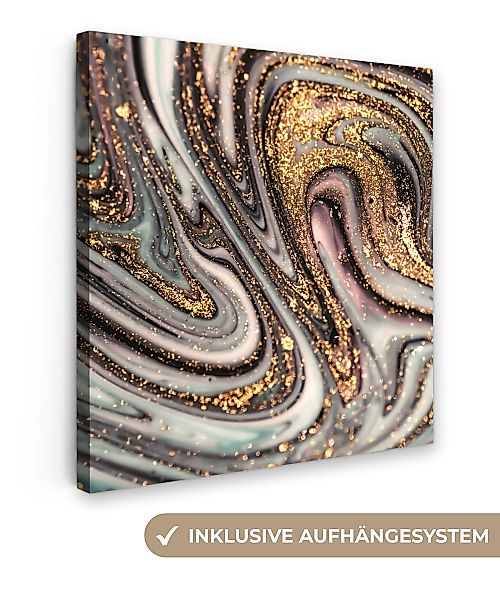 OneMillionCanvasses® Leinwandbild Marmoroptik - Gold - günstig online kaufen